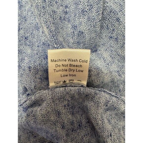 Tuckernuck Clayton Womens Blue Size XL/XXL Knit‎ Linen Blend Casual Blouse - Picture 8 of 8